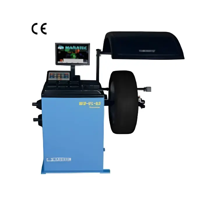 Máy cân bằng lốp xe con, hiển thị LCD (màu xanh)