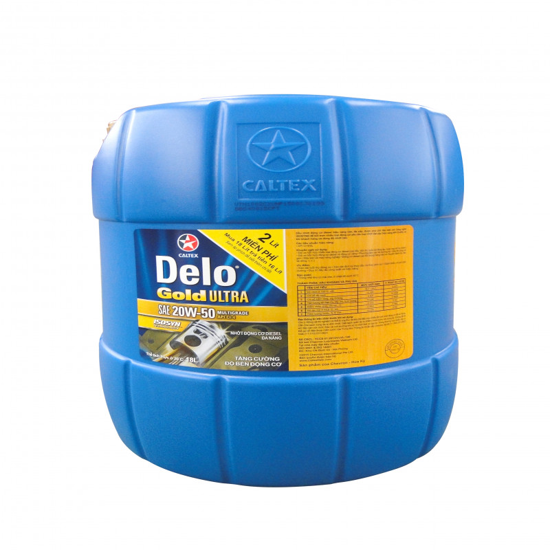 Dầu động cơ Delo Gold Ultra SAE 20W50, 18 Lít (Diesel)