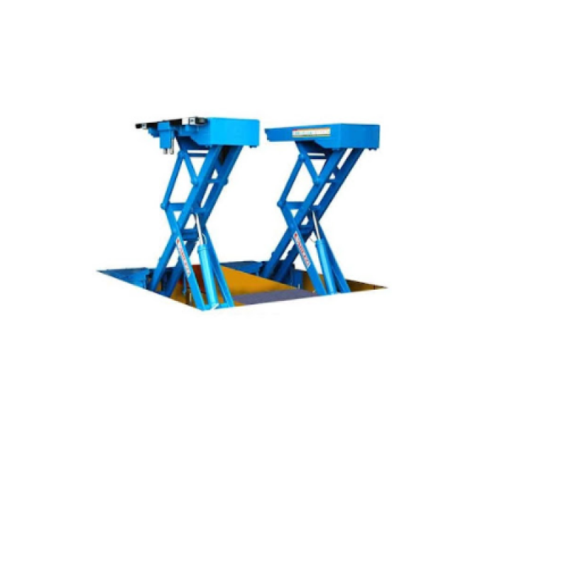 Cầu nâng cắt kéo nâng bụng loại 3.5 tấn, lắp chìm, RAL5002) Có tay cầu SUV, (3 Pha, màu xám 7016), Model: SL-568-SA