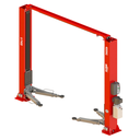 Cầu nâng 2 trụ thủy lực có cổng 4 tấn (3 pha, màu đỏ RAL 3001).